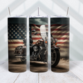 American Flag Motorcycle Tumbler