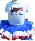 Peace Love and Freedom 4th of July Tutu Outfit